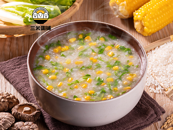三米粥铺玉米青菜粥