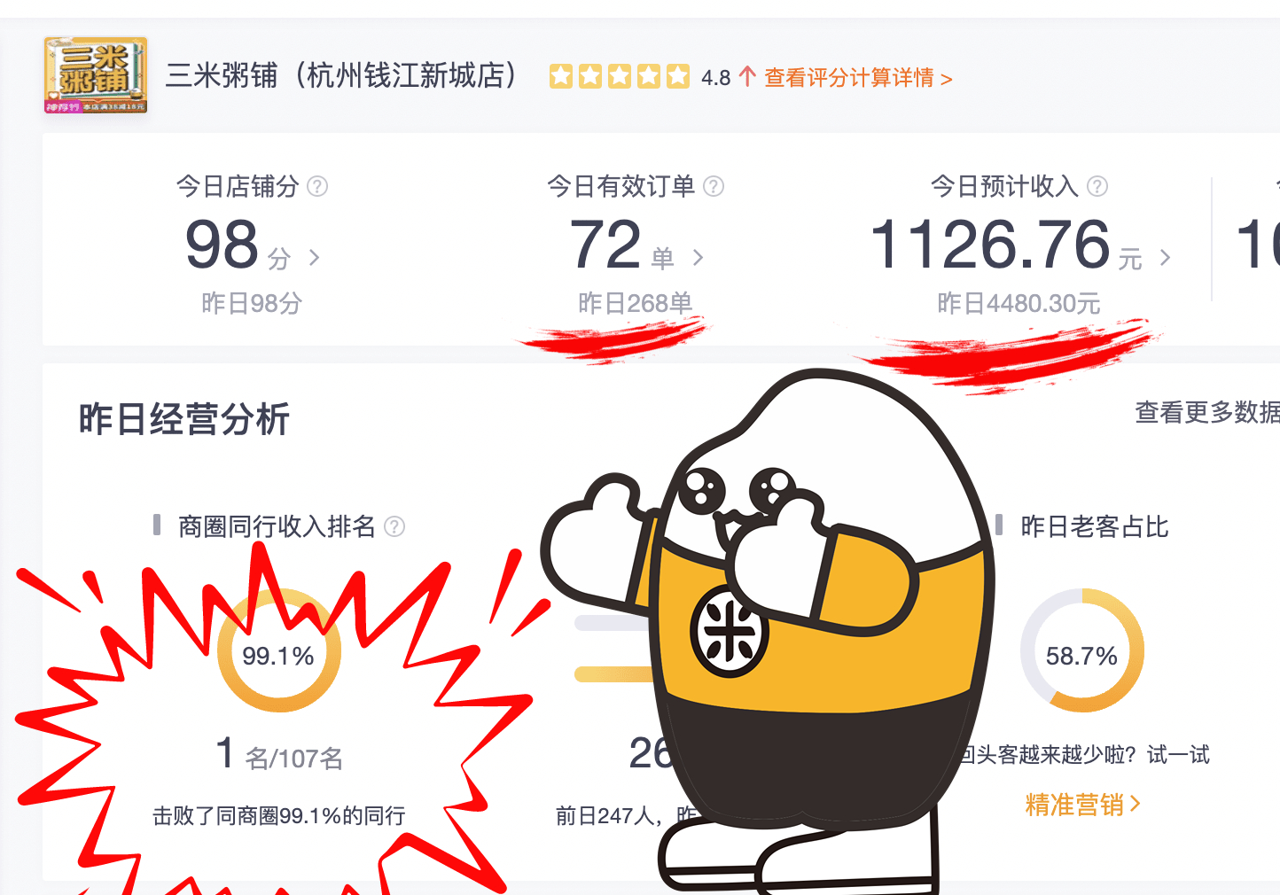 杭州-钱江新城店20001019营业实收 