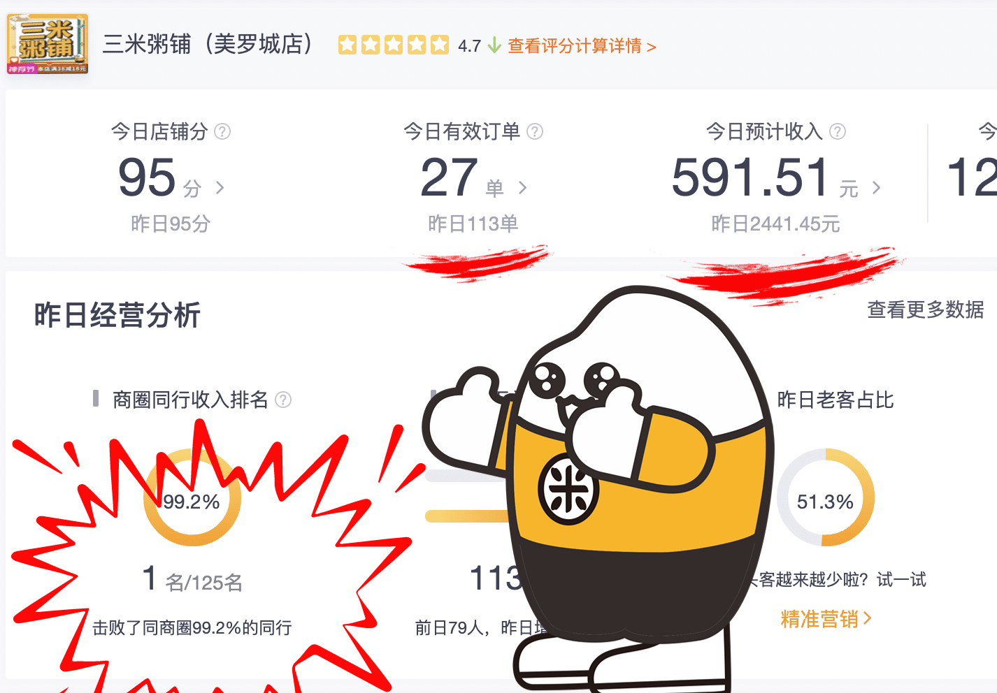 邯郸-美罗城店20221020营业实收
