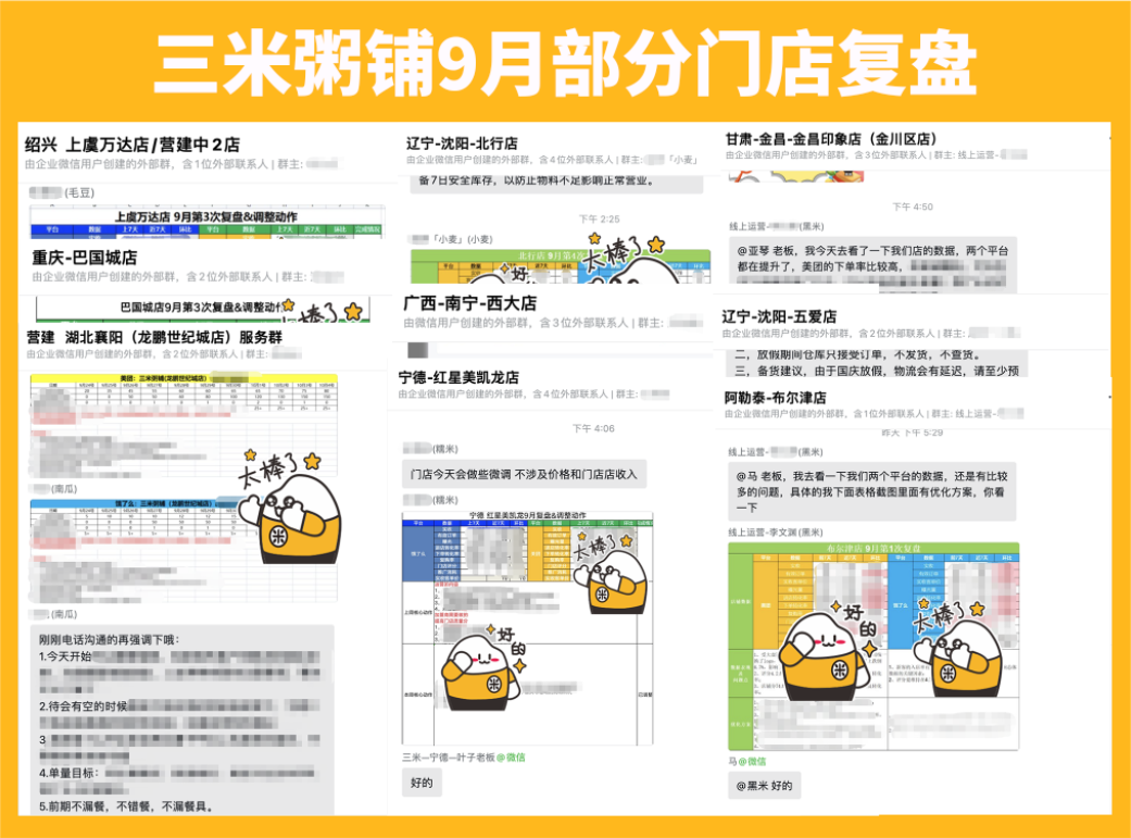 三米粥铺9月部分门店复盘